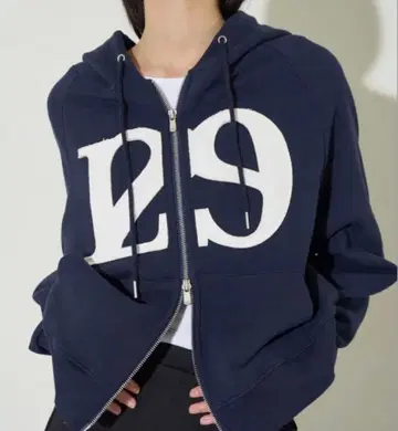 ILLIGO 129 로고 패치 후드 집업 네이비