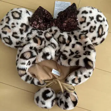 디즈니 레오파드 무늬 팬캡 브라운 택 포함
