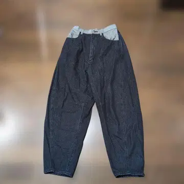 완판템 니코앤드 콤비 컬러 커브 데님 팬츠