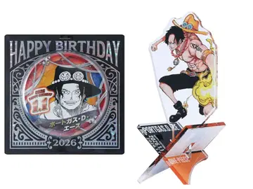 원피스 에이스 생일 캔뱃지 아크릴 'X' 피규어 - with -