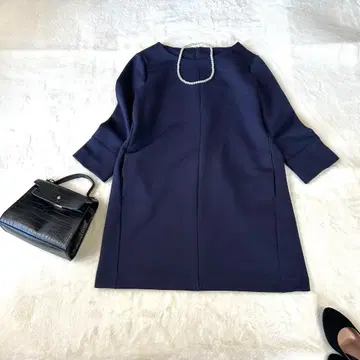 컨디션 최상 네이비 원피스 L A라인 청순 졸원식 졸업식 입학식 시치고산