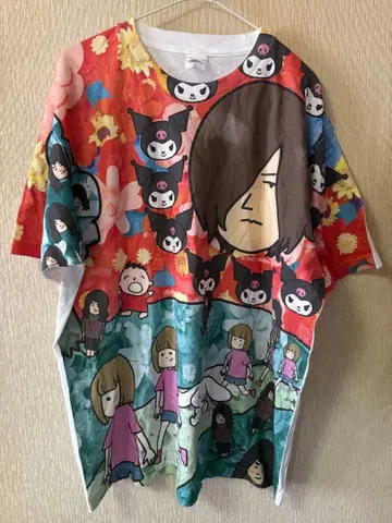 야바이 티셔츠야상 쿠소 디자인 티셔츠 산리오 콜라보 XL