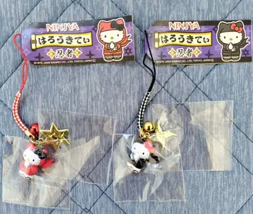 지역 한정 키티 닌자 빨검 2개 세트 스트랩 낱개 판매