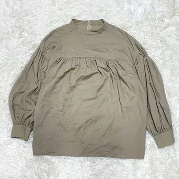 7-IDconcept 여성용 긴팔 블라우스 F 카키 체형 커버 무지