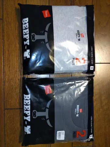 헤인즈 비프 롱슬리브 티 긴팔 2장