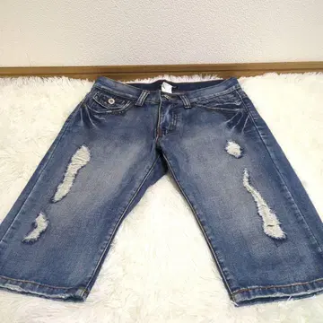 D&G 데미지 가공 숏팬츠 메탈 플레이트