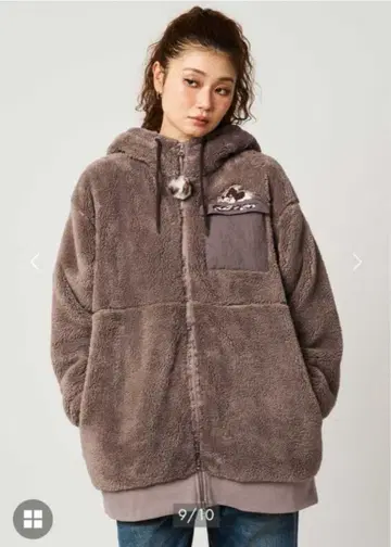 미사용 새상품 graniph 그라니프 그렘린 보아 지퍼 후드티 M 사이즈