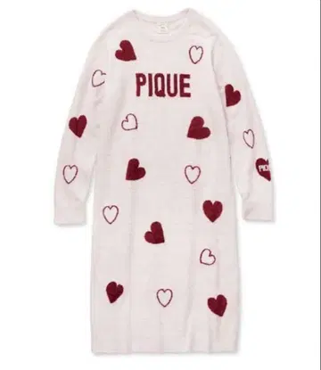 새상품 젤라또피케 핫 스무디 하트 자카드 원피스