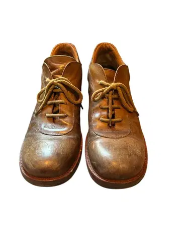 브라운 가죽 캐주얼 슈즈