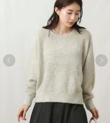 그레디 브릴리언트 라메 샤기 크루넥 니트