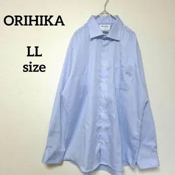 오리히카 슈퍼 논아이롱 긴팔 와이셔츠 LL 비즈니스 블루 면