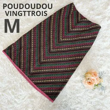 [푸두두] 에스닉 패턴 펜슬 스커트 울 무릎 기장 디자인 M