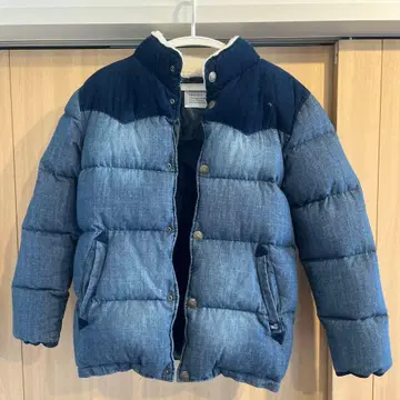 데님 블루 다운 자켓 Bayflow
