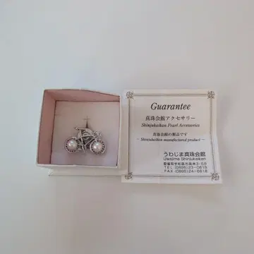 펄 장식 자전거 디자인 넥타이핀