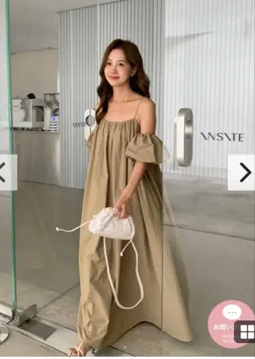 벌스데이 바쉬 2way 원피스 퍼프 슬리브 오프숄더