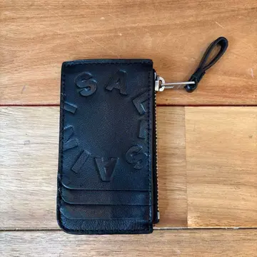 ALLSAINTS 블랙 가죽 코인 케이스