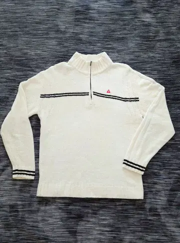 르꼬끄골프 하프 지퍼 스웨터 남성용 L 화이트