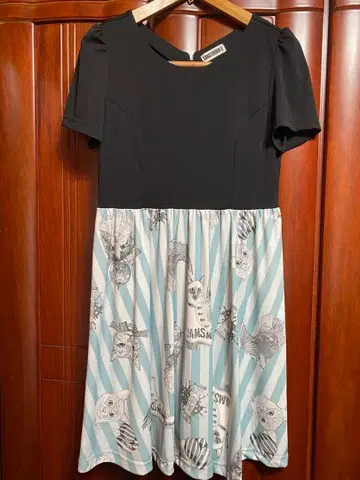 SANATORIUM 반팔 원피스 동물 패턴