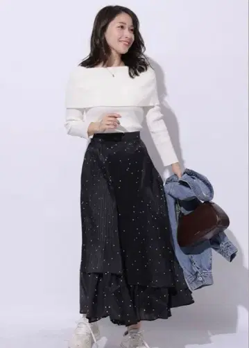 [새상품급] Apuweiser-riche 아지메 캉캉 스커트 도트