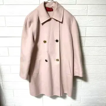 캐시미어 100% 이탈리아제 Rosso Rubino 롱 코트 44