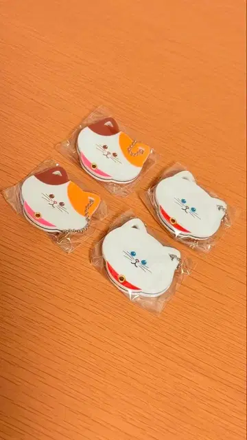 고양이 얼굴 디자인 캡슐 토이 거울 빗 세트