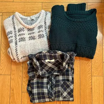 니트 스웨터 셔츠 3종 세트