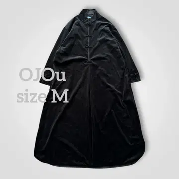 1688 OJOu 오죠우 차이나 원피스 벨로아 블랙 M