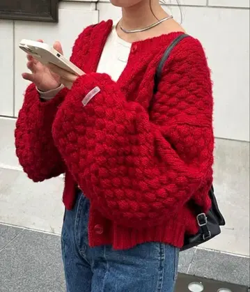 mystic 포근니트 가디건