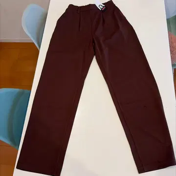 택 포함 새상품 Xgirl 와이드 테이퍼드 이지 팬츠 M 브라운