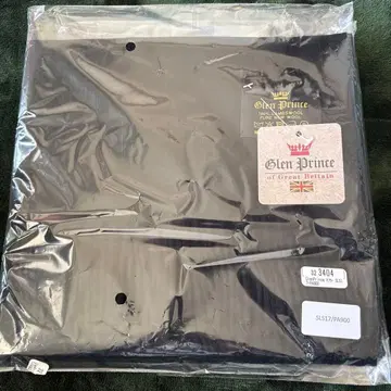 글렌 프린스 블랙 머플러 울 100%