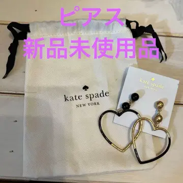 [미사용 새상품] 케이트 스페이드 하트 모양 귀걸이 골드/블랙