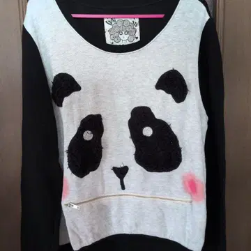 [ 스칼라 ] 팬더 무늬 긴팔 티셔츠