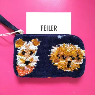 2 [완판템] FEILER 페이러 라브라리 도기 강아지 개 파우치 새상품