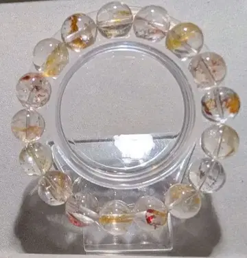 천연 크리스탈 비단잉어 팔찌 12mm 안지름 17cm