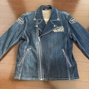 VANSON LEATHERS 라이더 자켓 다크 데님