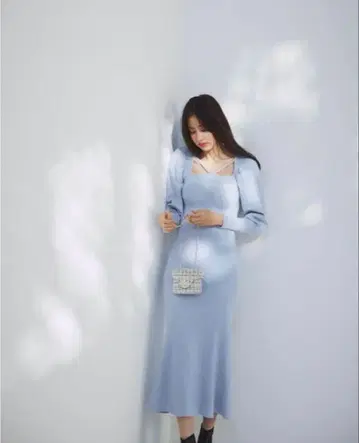 SNIDEL 스나이델 스트링 니트 원피스 긴팔