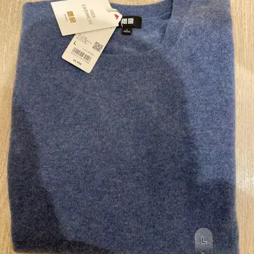 UNIQLO 100% CASHMERE 스웨터 L 사이즈 파랑