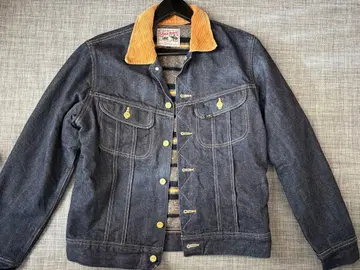 다크 데님 스웨이드 옷깃 자켓