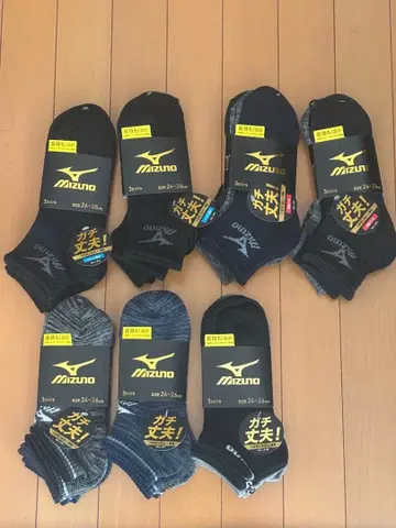Mizuno 미즈노 삭스 3족 세트 7개 (21족) 24-26cm