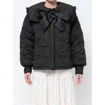 퀼트 리본 자켓 (블랙)