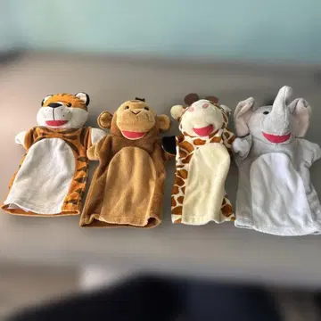 동물 장갑 인형 4세트