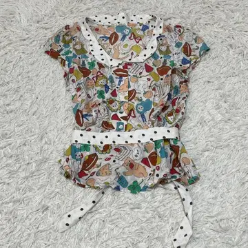 셰리 라파 패턴 블라우스 반팔