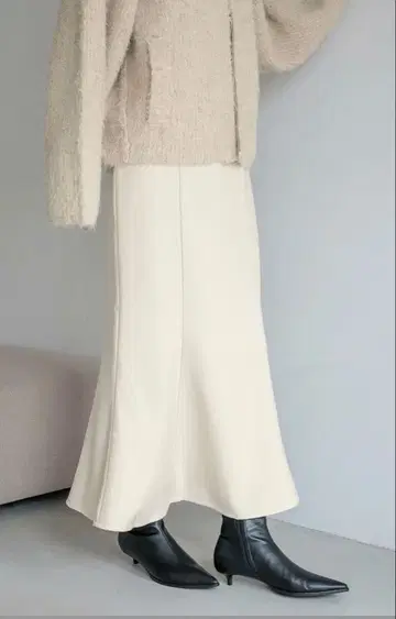 로리즈팜 울라이크 머메이드 스커트 아이보리 L