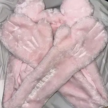 디즈니 미니 머플러 캡 팬캡 핑크