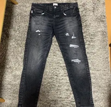 릴룸 블랙 스키니 데님