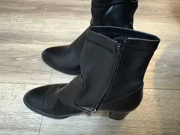 긴자 요시노야 숏부츠 23.5cm 블랙 천연 가죽 일본제