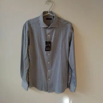 SHIPS 네이비 스트라이프 드레스 셔츠 L