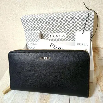 FURLA 블랙 가죽 장지갑 BABYLON XL ZIP AROUND