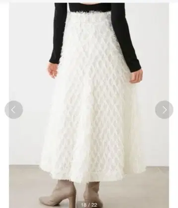 SNIDEL 자카드 플레어 스커트