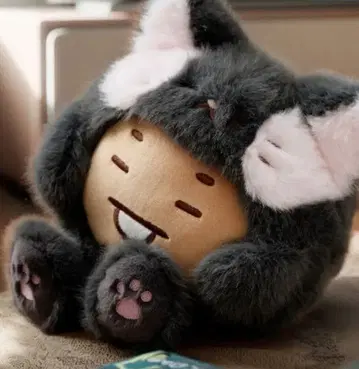 BT21 베이비 플러피 앉은 봉제 인형 SHOOKY